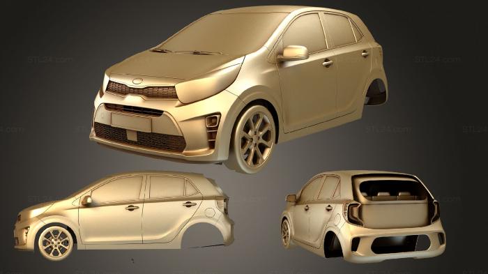 Автомобили и транспорт (Kia Picanto 2019, CARS_2129) 3D модель для ЧПУ станка